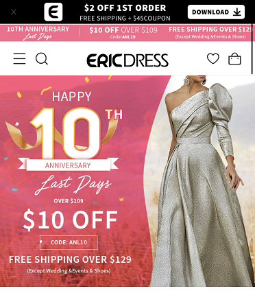 EricDress kupona kods