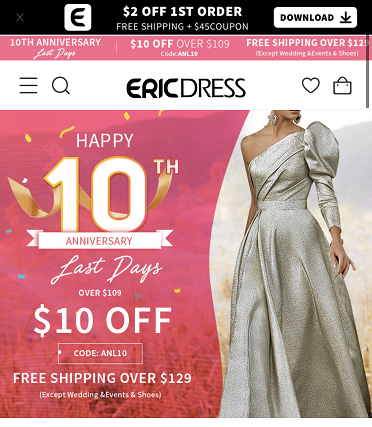 رمز قسيمة EricDress