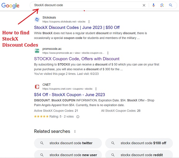 StockX 割引コードを見つける方法