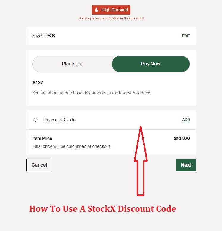 StockX 割引コードの使用方法