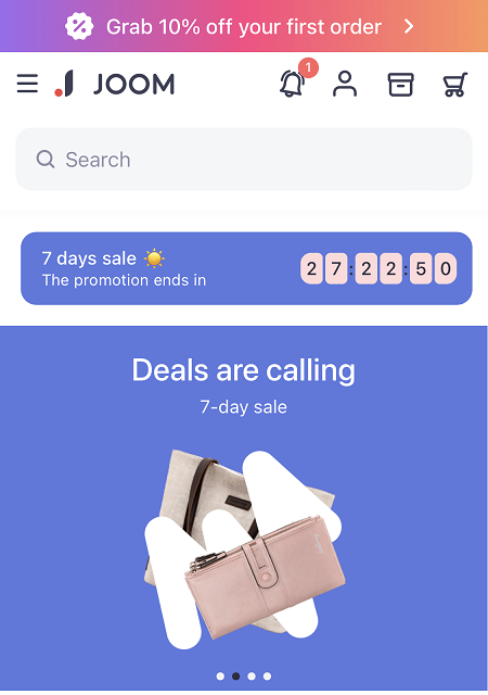 Código de descuento JOOM