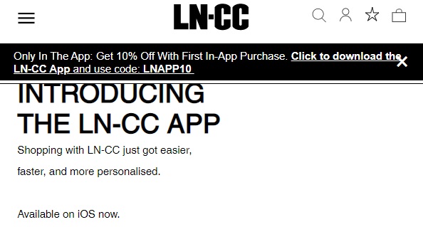 Código de promoción LN-CC