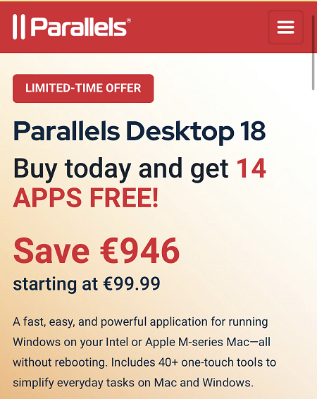 Parallels rabatkoder