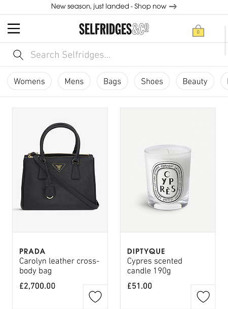 SELFRIDGES Atlaides kods