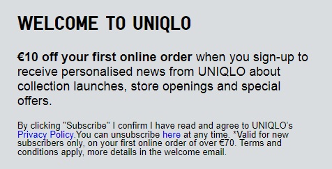 UNIQLO kupon kodları