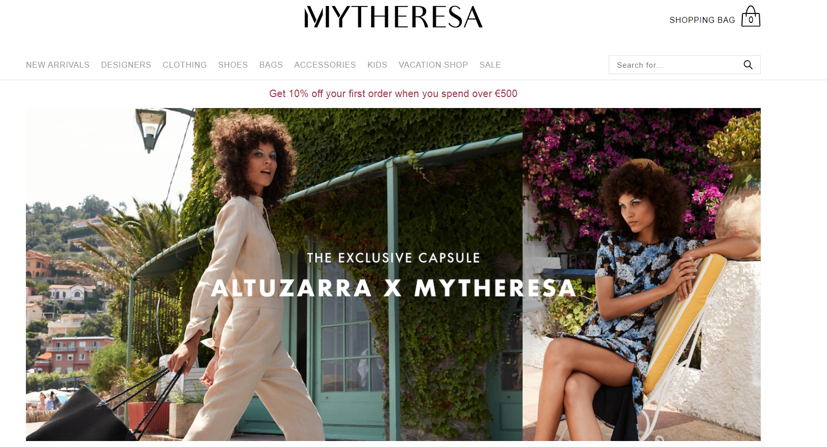 MyTheresa luksusa modes veikals